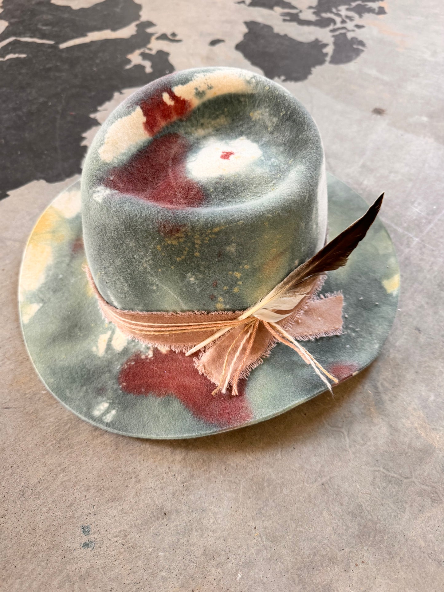 Tab Haines • Hand-formed Hat • Hand-painted