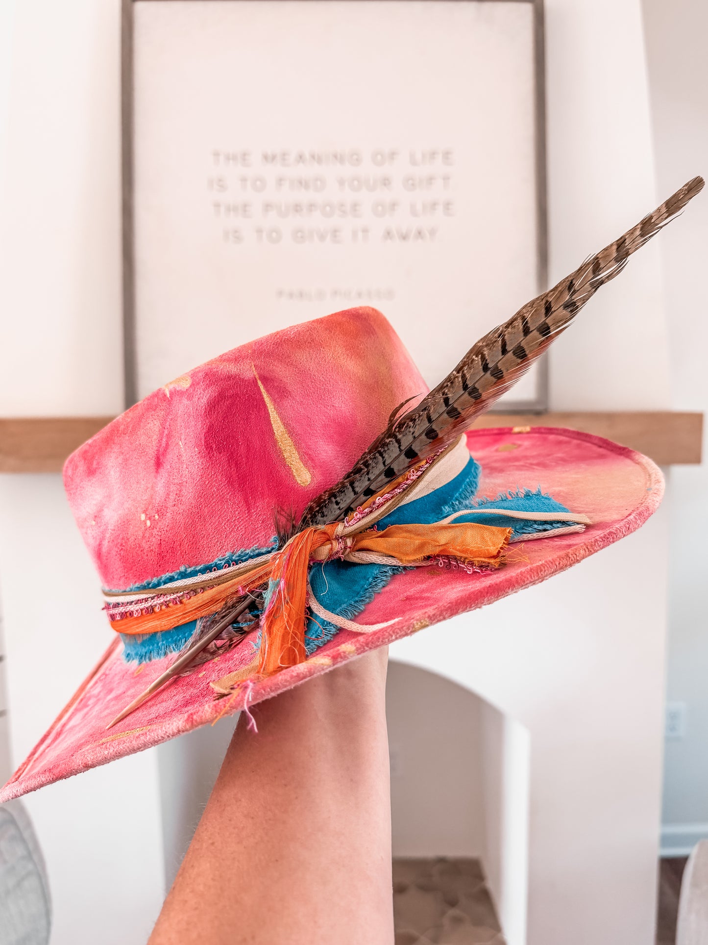 Hand-Painted Women’s Hat: “Tip of the Spear”