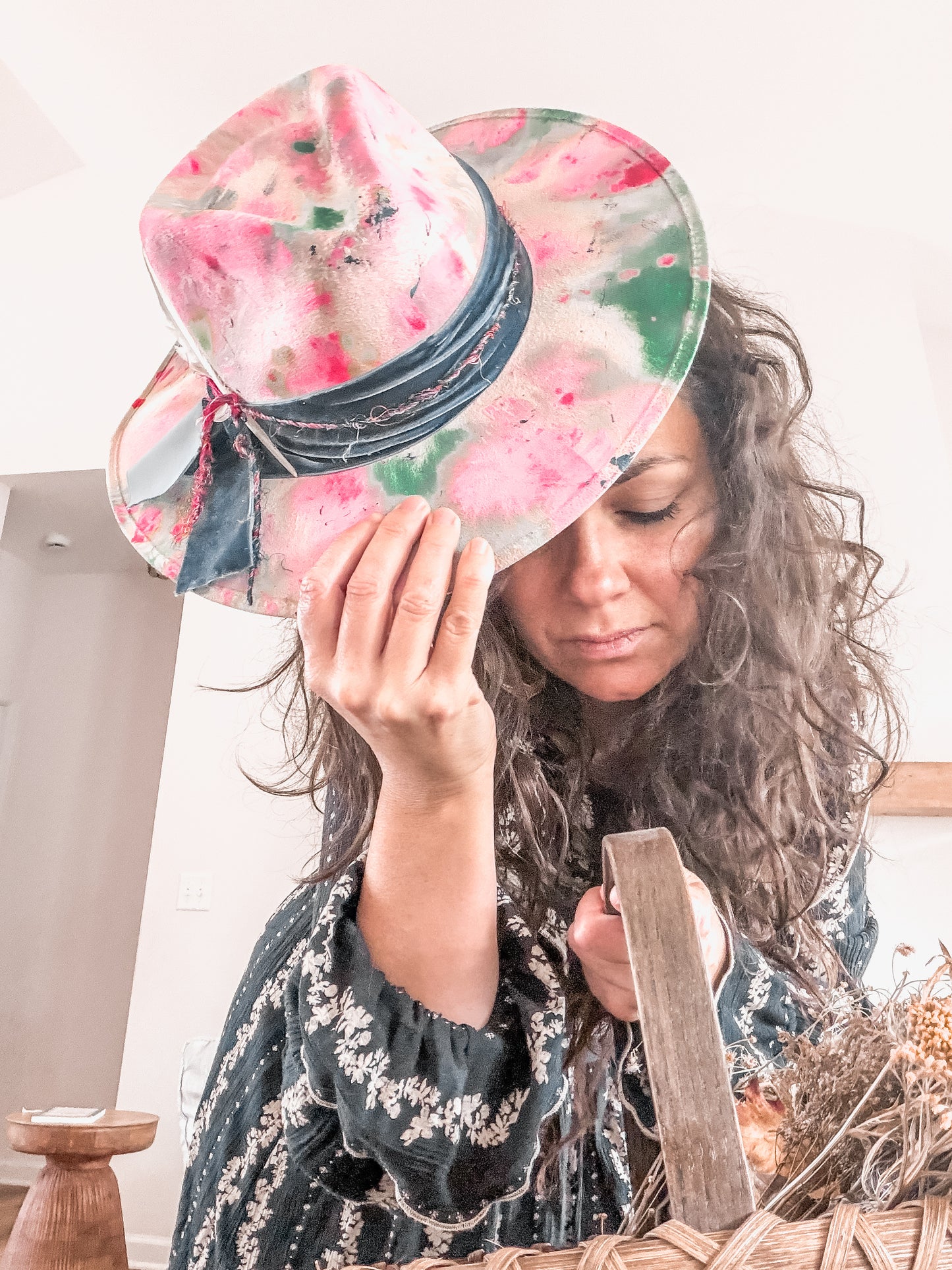 Hand-Painted Women’s Hat: “Super Bloom”