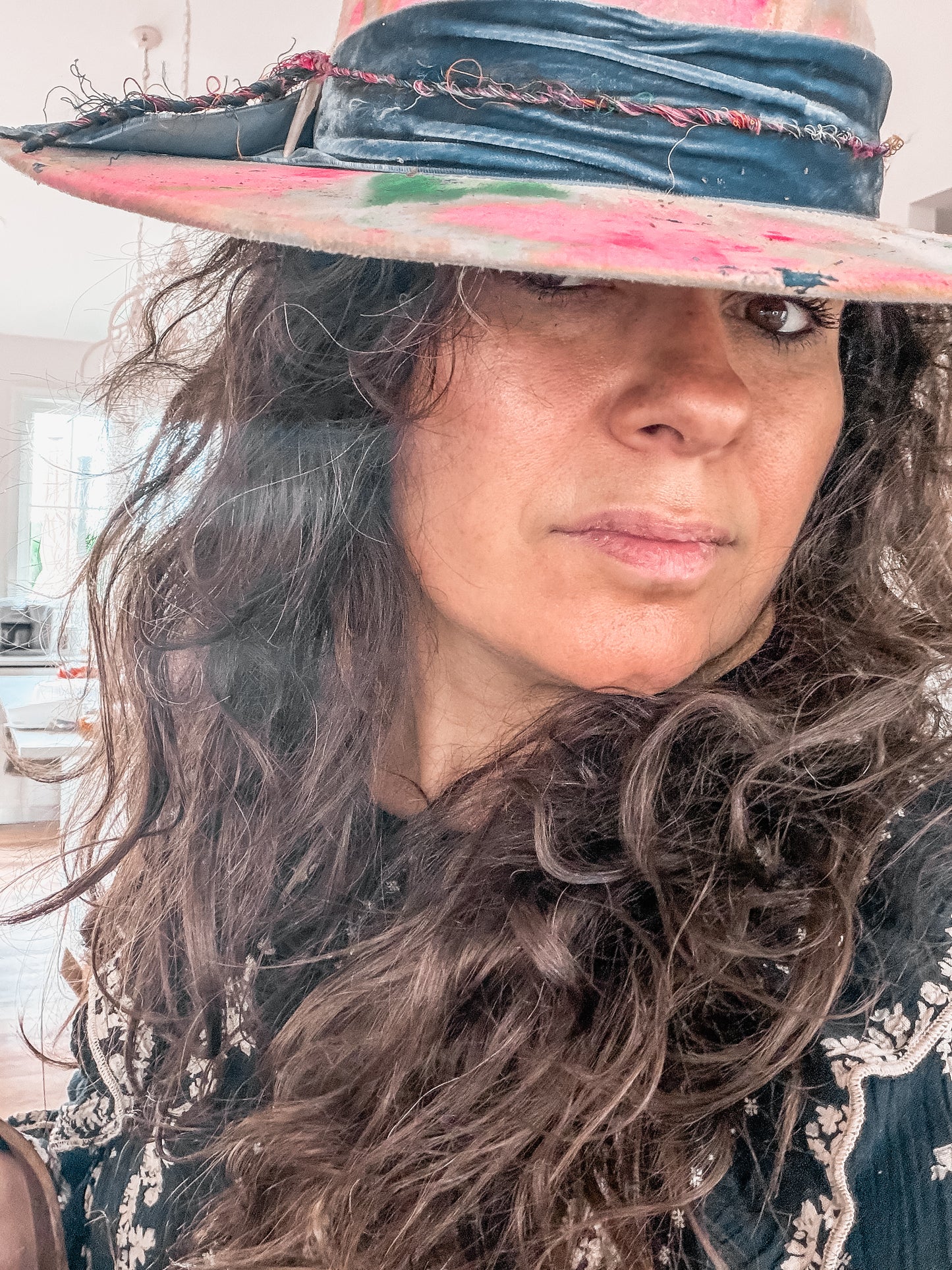 Hand-Painted Women’s Hat: “Super Bloom”