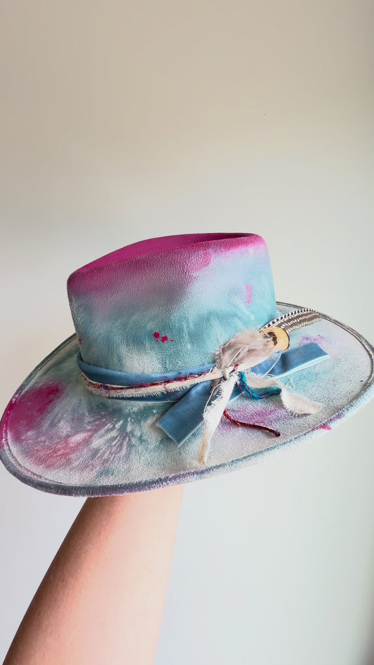 Tab Haines • Handcrafted Fedora • Size Medium • “Heavenly Hurricane”